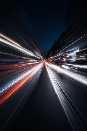 Kinetic Luminous Flux style reference image — motion blur
