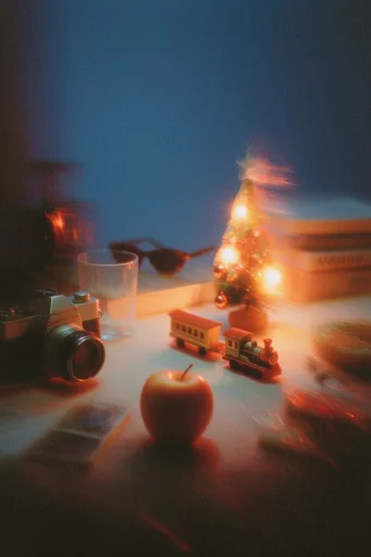 Ethereal Nocturnal Luminescence style reference image — analog film grain