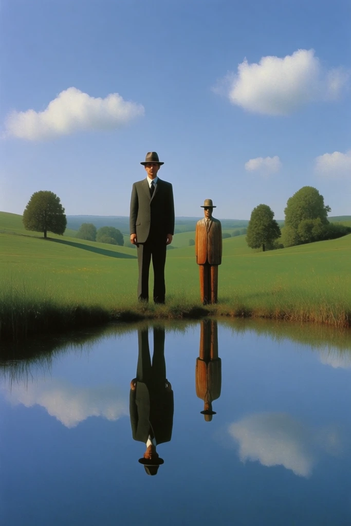 Surreal Liminal Pastoralism style AI image example 2