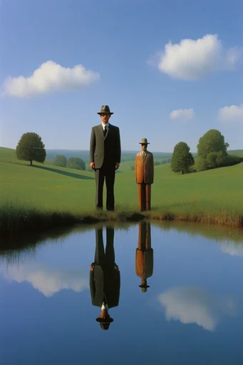 Surreal Liminal Pastoralism style AI image example 2