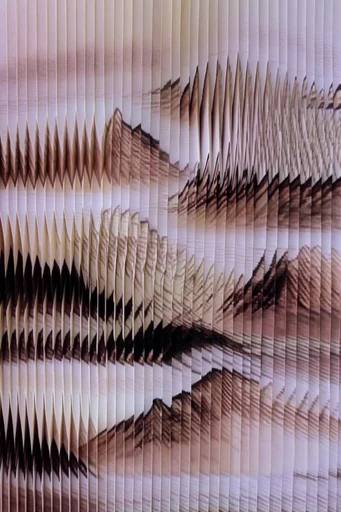 Fragmented Optical Surrealism style reference image — slit-scan vertical fragmentation