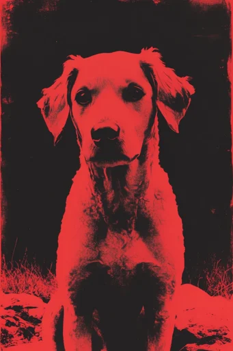 Crimson Noir Graphic style reference image — posterized visual style