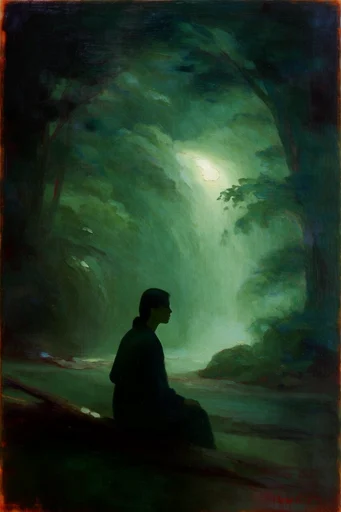 Luminous Nocturnal Tonalism style reference image — nocturne oil painting