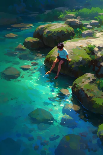Luminous Verdant Horizons moodboard — generate AI images in this style