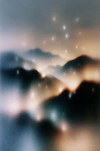Atmospheric Memory Impressionism style reference image — heavy film grain