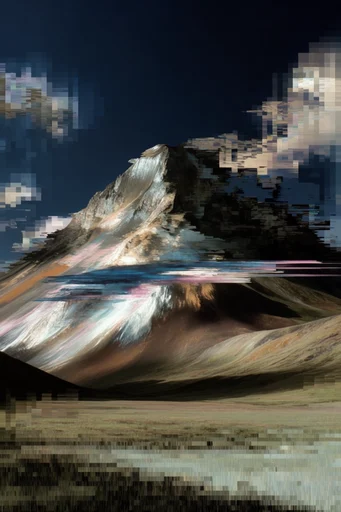 Monochrome Cybernetic Deconstruction style reference image — brutalist data corruption