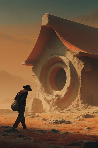 Amber Surrealist Horizons style AI image example 4