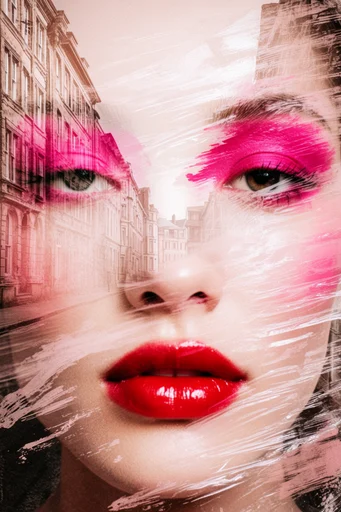 Prismatic Avant-Garde Beauty style reference image — macro beauty portrait