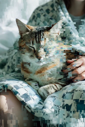 Prismatic Digital Fragmentation style reference image — cinematic lighting