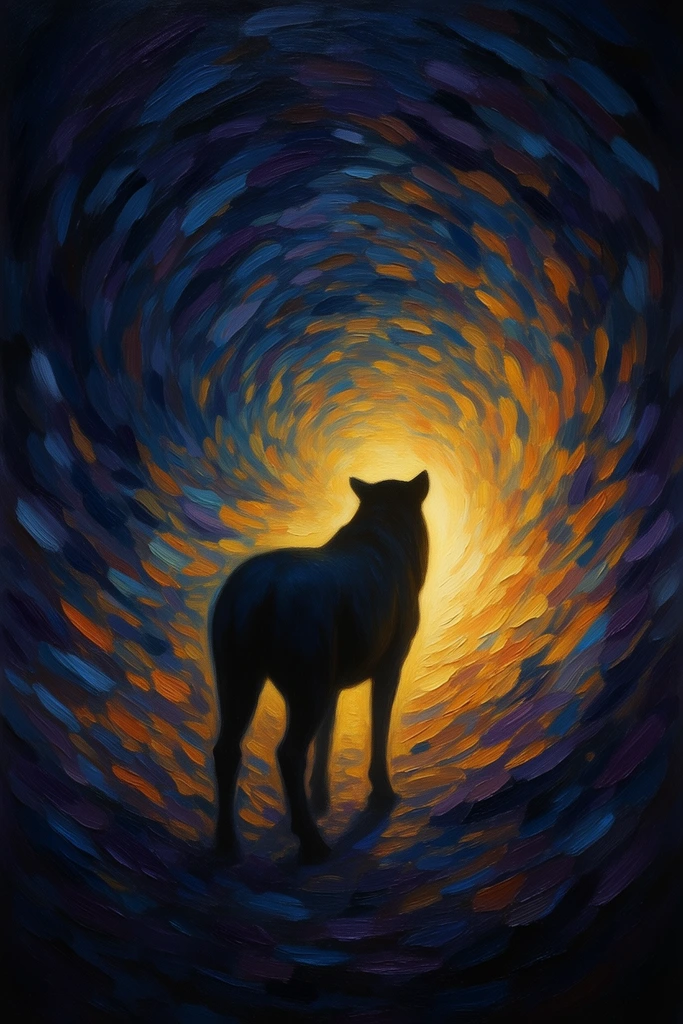 Luminous Celestial Impasto style AI image example 3