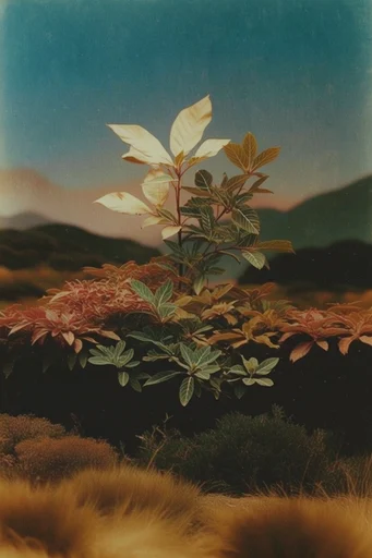 Nostalgic Botanical Surrealism style AI image example 2