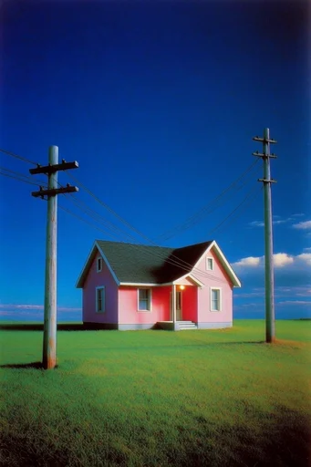 Surreal Retro-Futurist Pastoral style reference image — 1970s airbrush illustration