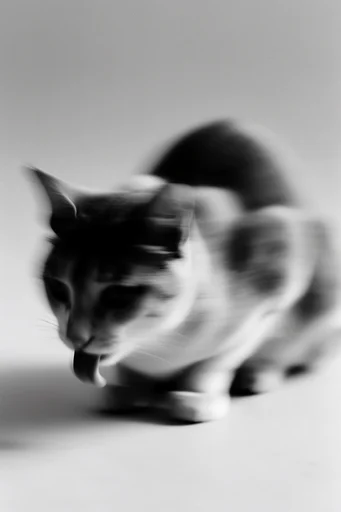 Kinetic Monochrome Distortion style reference image — fragmented identity