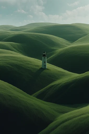 Velvet Verdant Surrealism style reference image — high-angle nature photography