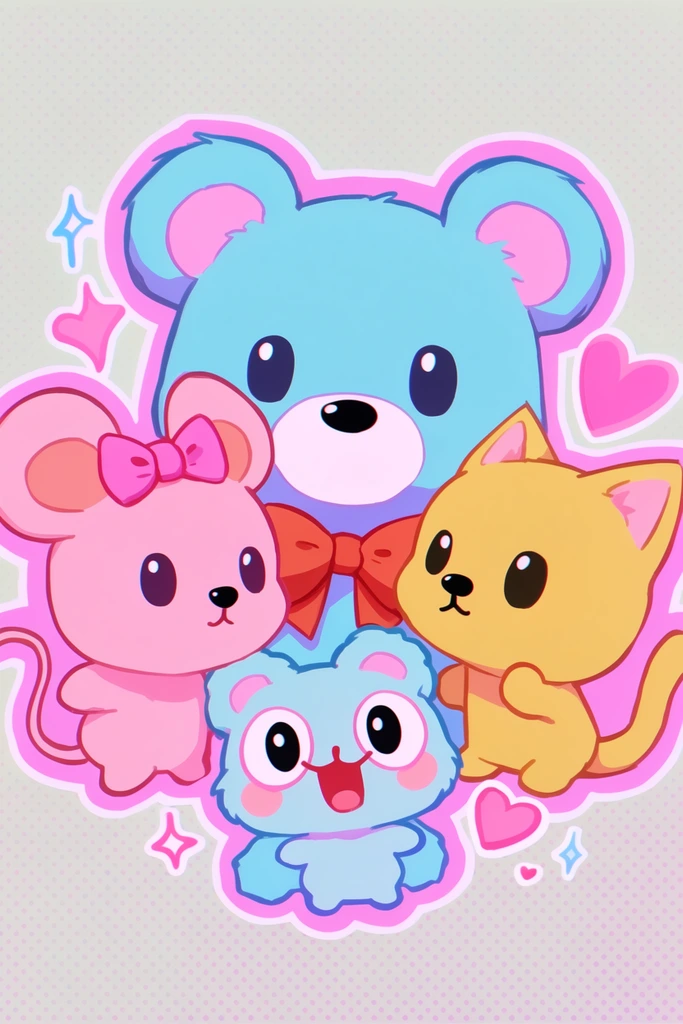 Neon Pastel Kawaii Core style AI image example 3
