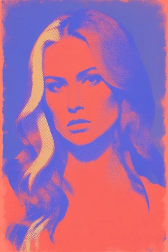 Graphic Halftone Pop style reference image — retro comic book style