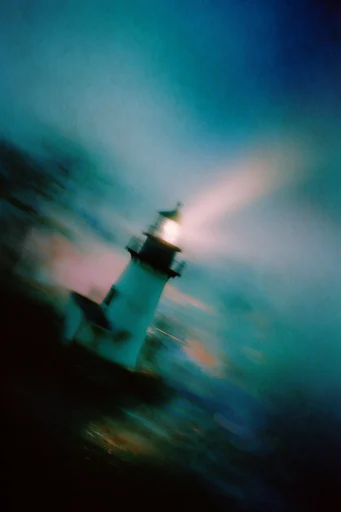 Spectral Nocturnal Motion style reference image — heavy film grain
