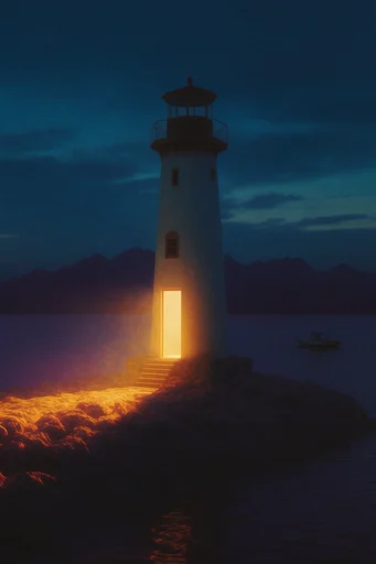 Nocturnal Amber Surrealism style reference image — chiaroscuro lighting