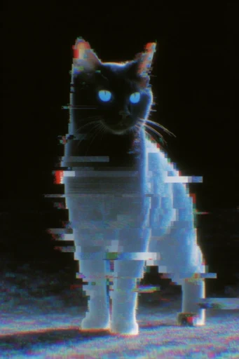 Spectral Analog Glitch style reference image — high contrast dark background