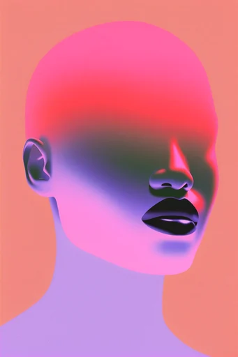 Neon Stippled Noir style reference image — saturated neon palette