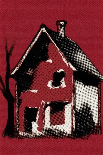 Gritty Red Halftone style AI image example 4
