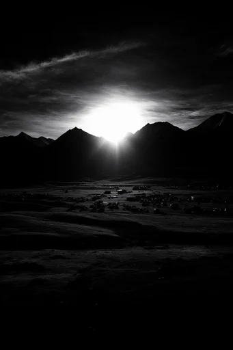 Luminous Noir Surrealism style reference image — high-contrast black and white