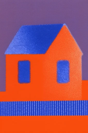 Graphic Halftone Synthesis style AI image example 4