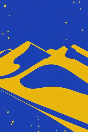 Tactile Cobalt Minimalism style reference image — risograph texture