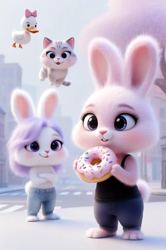 Ethereal Kawaii Whimsy style reference image — 3D digital render