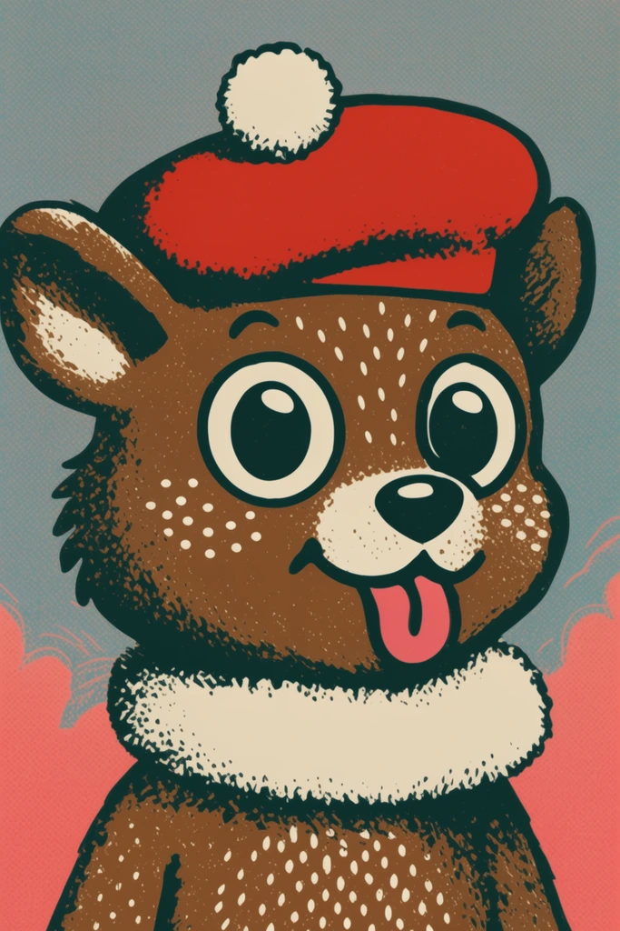 Vintage Graphic Pop style AI image example 3