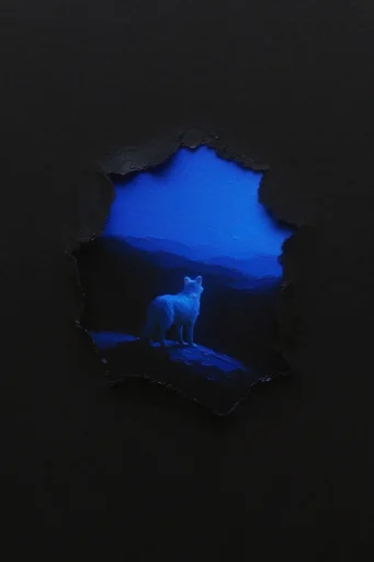 Luminous Nocturnal Void style reference image — surreal high-contrast lighting