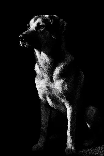 Gritty Monochromatic Noir style reference image — nocturnal noir