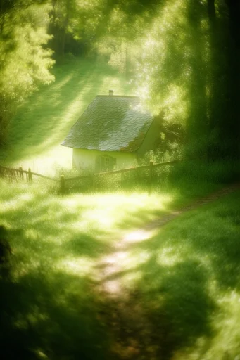 Ethereal Verdant Landscapes style reference image — undulating landscapes