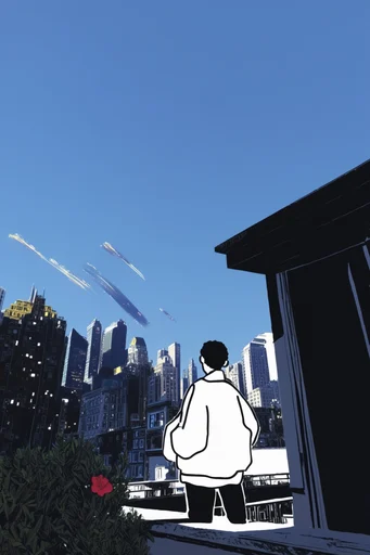 Luminescent Sky Minimalism style reference image — minimalist line art