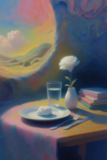 Luminous Mystical Surrealism style reference image — bioluminescent glow