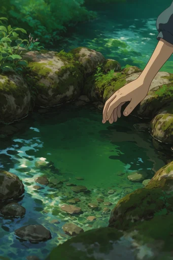 Luminous Aquatic Impressionism style reference image — painterly anime aesthetic