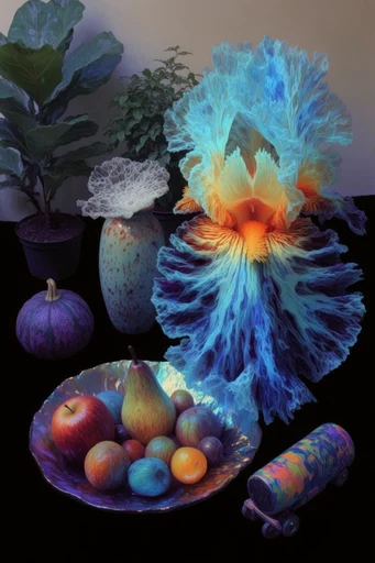 Luminous Neural Surrealism style reference image — high-contrast chiaroscuro