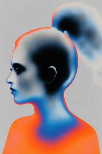 Chromatic Ethereal Grain style reference image — thermal imaging palette