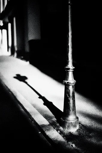 Cinematic Chiaroscuro Noir style reference image — high-contrast black and white