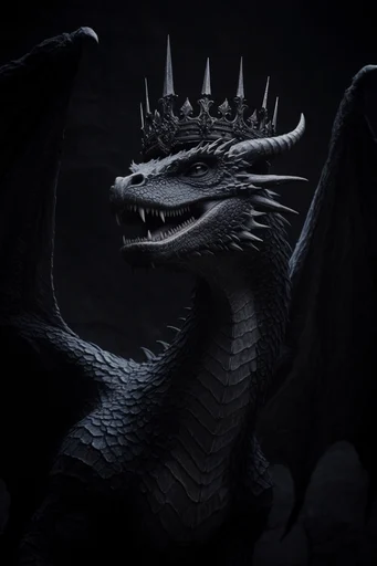Sovereign Gothic Noir style reference image — spiked regal crown