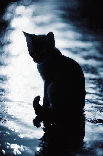 Luminous Cobalt Nocturne style reference image — nocturnal mystery