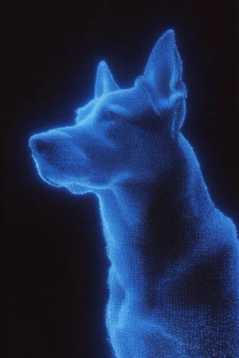 Spectral Digital Lume style reference image — cybernetic lidar aesthetic