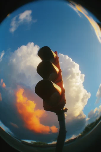 Surreal Fisheye Floral style reference image — worms-eye view