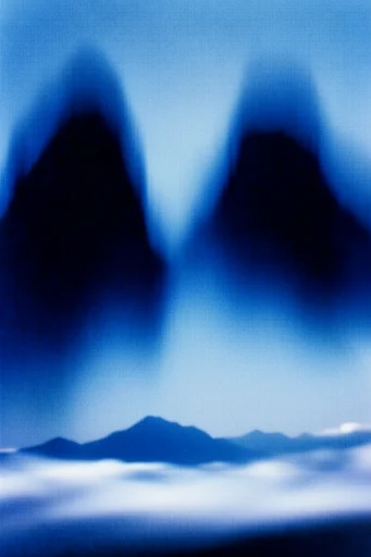 Monochromatic Ethereal Blur style reference image — monochromatic cobalt blue