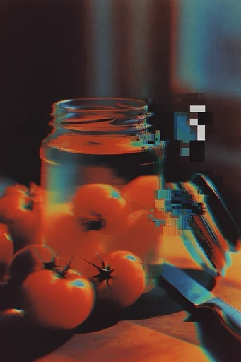 Cinematic Glitch Noir style reference image — cinematic glitch art