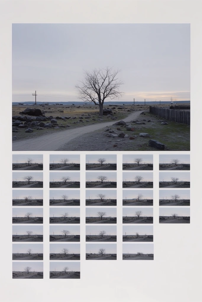 Deconstructed Archival Minimalism style AI image example 2