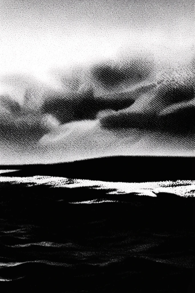 Gritty Chiaroscuro Noir style AI image example 2