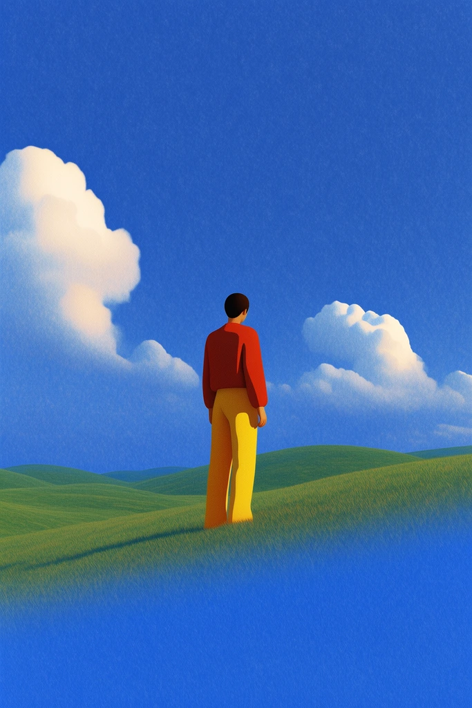 Surrealist Liminal Minimalism style AI image example 1
