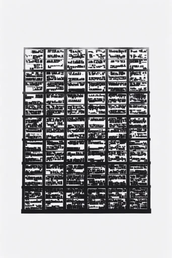 Monochrome Geometric Abstraction style reference image — geometric grid pattern
