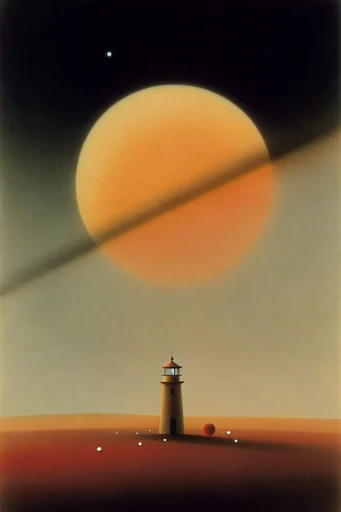 Chromatic Cosmic Surrealism style reference image — vintage airbrush style